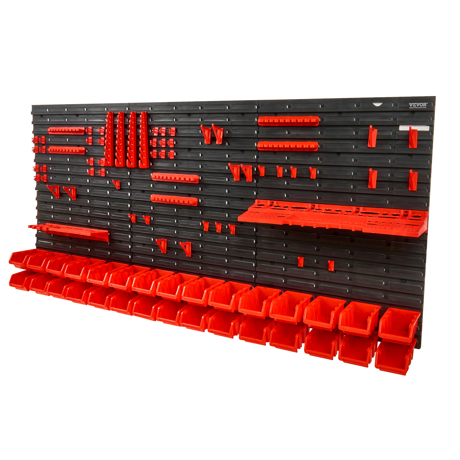 Screw Organizer Kit - SucceBuy 壁掛け収納ビン 30/48 ビンパーツラックオーガナイザーガレージ ウォールパネルフック付き プラスチックショップツール