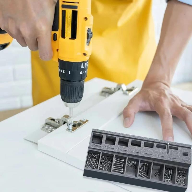 Screw Organizer Kit - M3ボルトネジ長さ選別トレイ3Dプリント製ポータブル実用小型ハードウェアオーガナイザーキット（ツールボックス用）