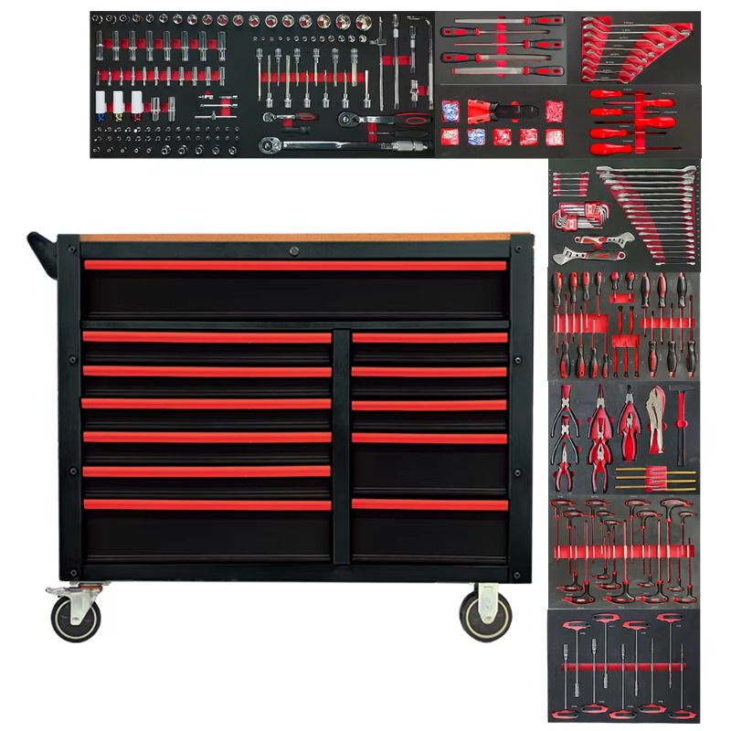 Tools Box For Workshop - 12段引き出し471点ツールキット、自動車整備工場用スチールキャビネット、工業用ローリングボックスツールトロリー（Caja De Herramientas付き）