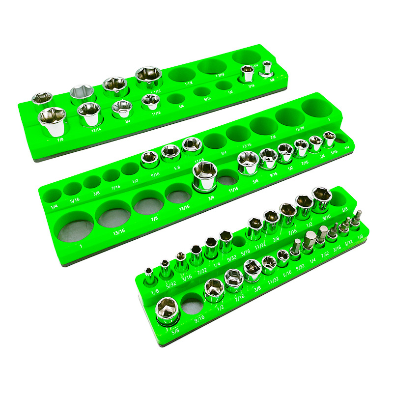 Tools Box For Workshop - ソケットオーガナイザートレイ磁気ホルダーレール収納ラックメトリックインペリアルドライブツールボックスガレージワークショップハンドツール管理用