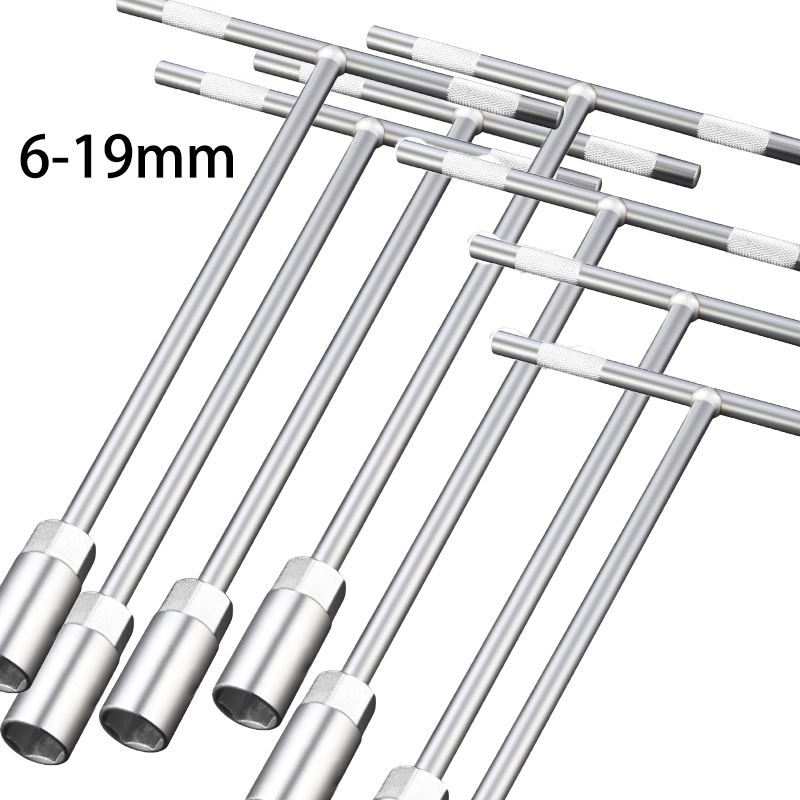 Tools For Motorcycle Workshop - 6-19mm T型ソケットレンチ、六角ナットキードライバー、車、バイク、機械工場のメンテナンス用のポータブルハンドリペアツール