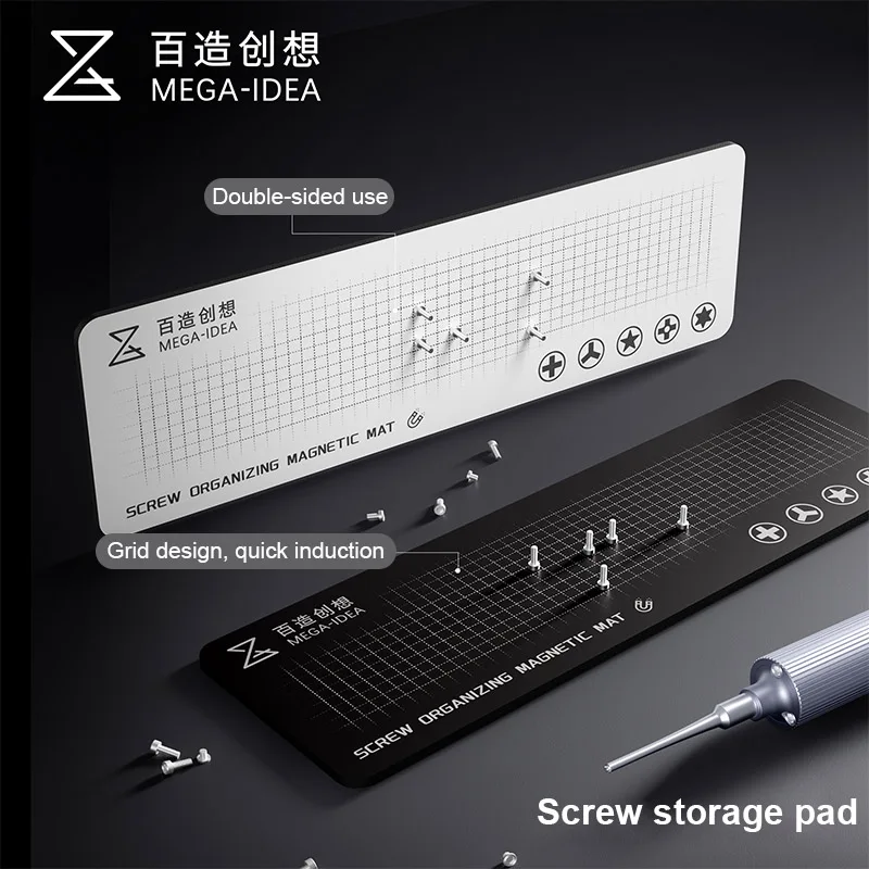 Screw Organizer Kit - QIANLI MEGA-IDEA ユニバーサル磁気修理ネジ収納パッド両面携帯電話メンテナンス部品オーガナイザー