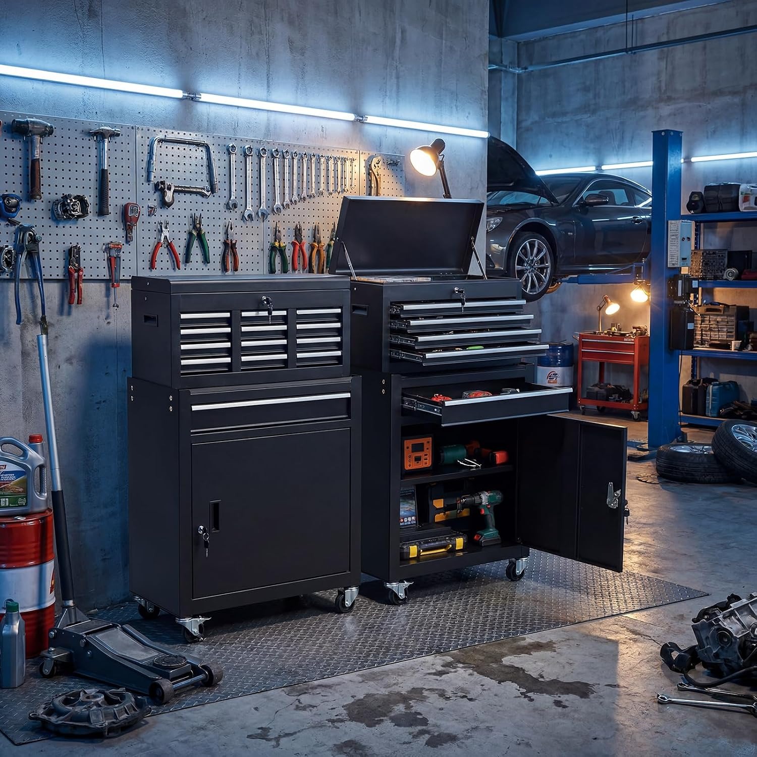 5段引き出し式ローリングツールキャビネット（ロック可能な取り - Tools Box For Workshop のレビューと価格