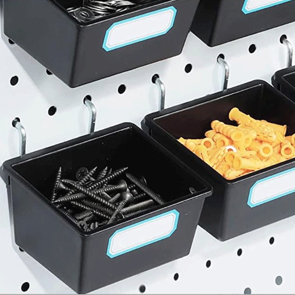 1/6 セット ペグボード ビン フックとラベル付き ペグボ - Tools Box For Workshop のレビューと価格