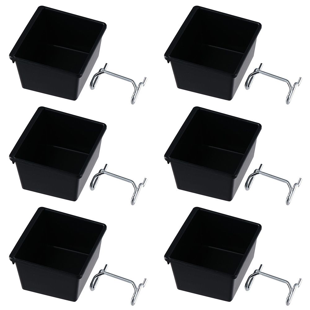 1/6 セット ペグボード ビン フックとラベル付き ペグボ - Tools Box For Workshop のレビューと価格