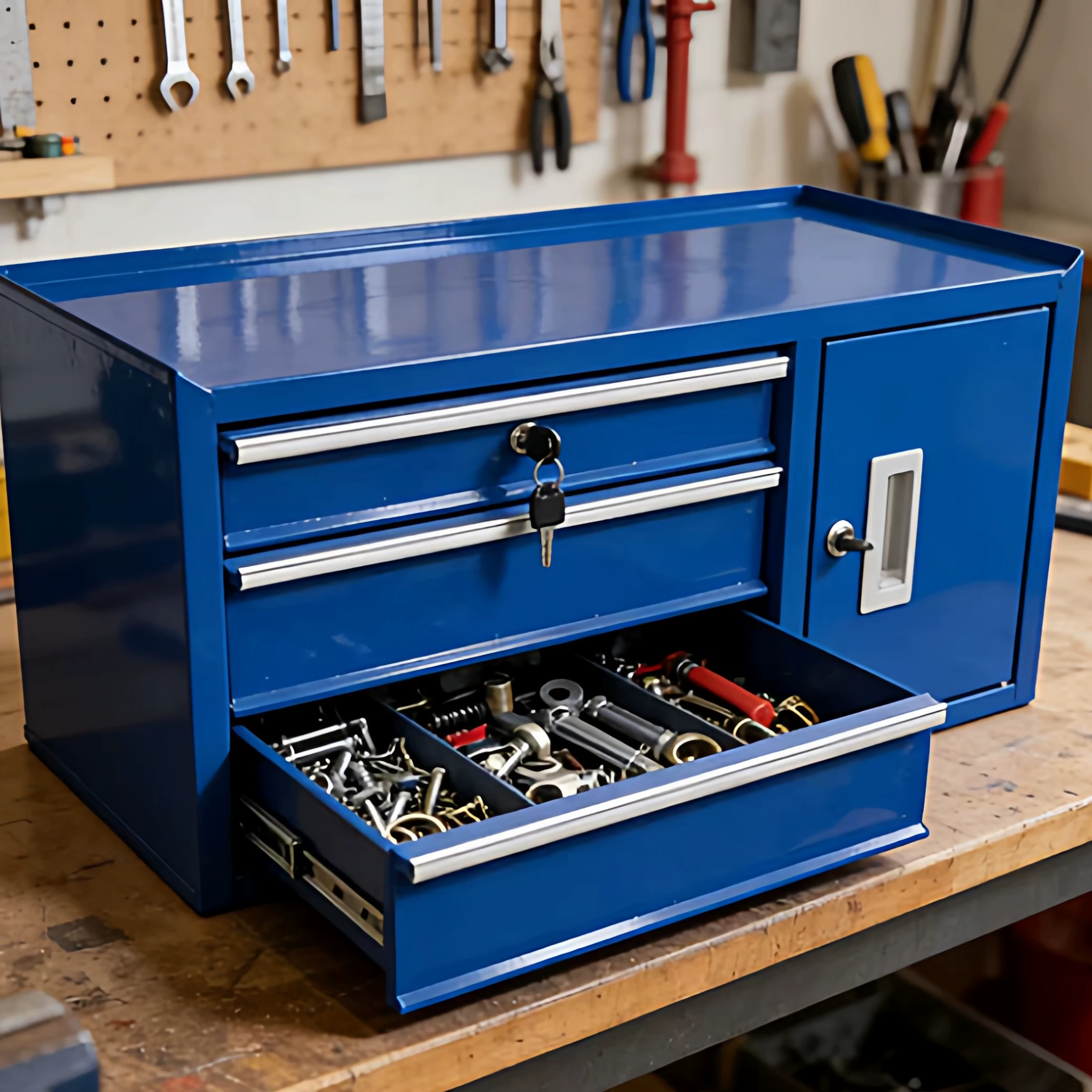 多目的鉄製デスクトップツールキャビネット、ワークショップ、オ - Tools Box For Workshop のレビューと価格