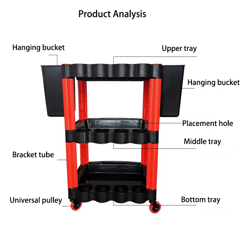 車の3層トロリー、自動車修理ウォッシュツールストレージ、モバ - Tools Trolley For Workshop のレビューと価格