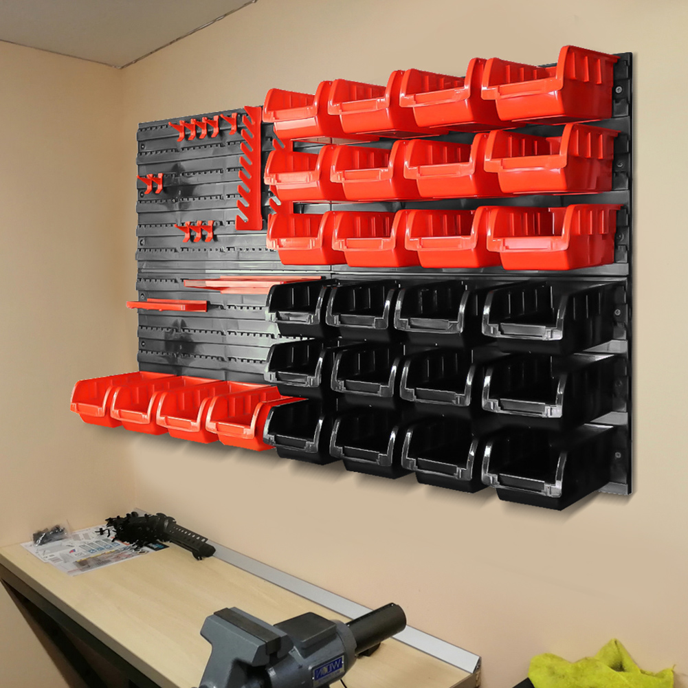 ツール壁掛け収納棚 ツールホルダー 28個スタッキングボック - Tools Box For Workshop のレビューと価格