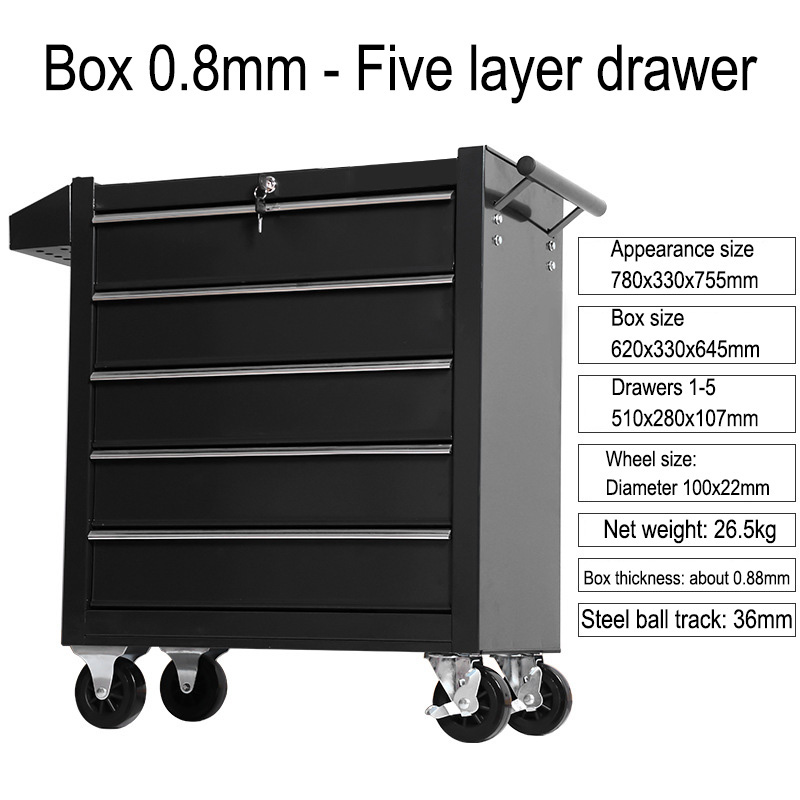 5段引き出し収納ツールボックストロリー、多機能自動車修理ハー - Tools Box For Workshop のレビューと価格