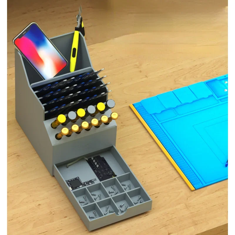 大容量デスクトップドライバーとピンセットツール収納ラック、ネ - Screw Organizer Kit のレビューと価格