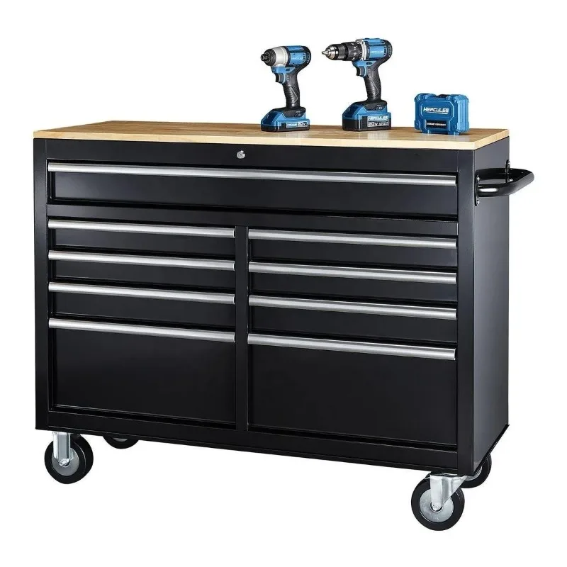 頑丈な46インチ9段引き出し付き作業台、自動工具トロリーキャ - Tools Trolley For Workshop のレビューと価格