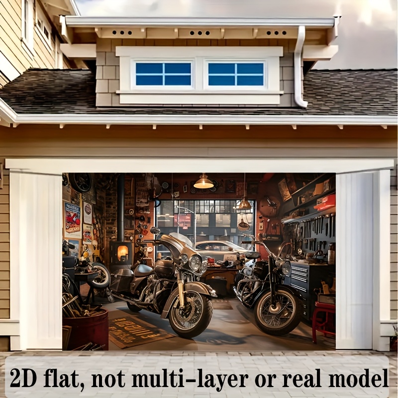オートバイガレージタペストリー クラシックバイク ワークショ - Tools For Motorcycle Workshop のレビューと価格