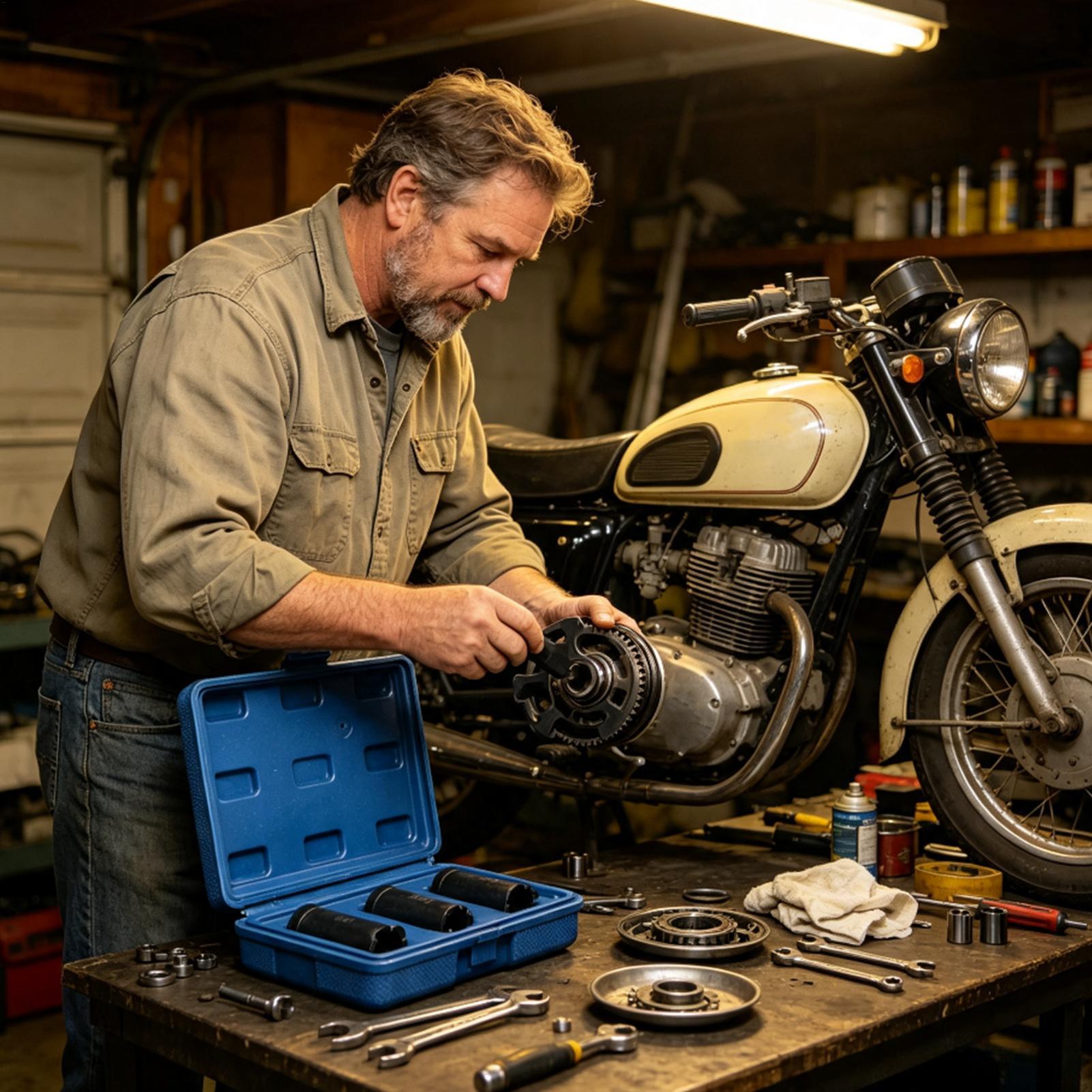 クラッチロックナットスパナ 四つ爪ソケット フライホイール修 - Tools For Motorcycle Workshop のレビューと価格