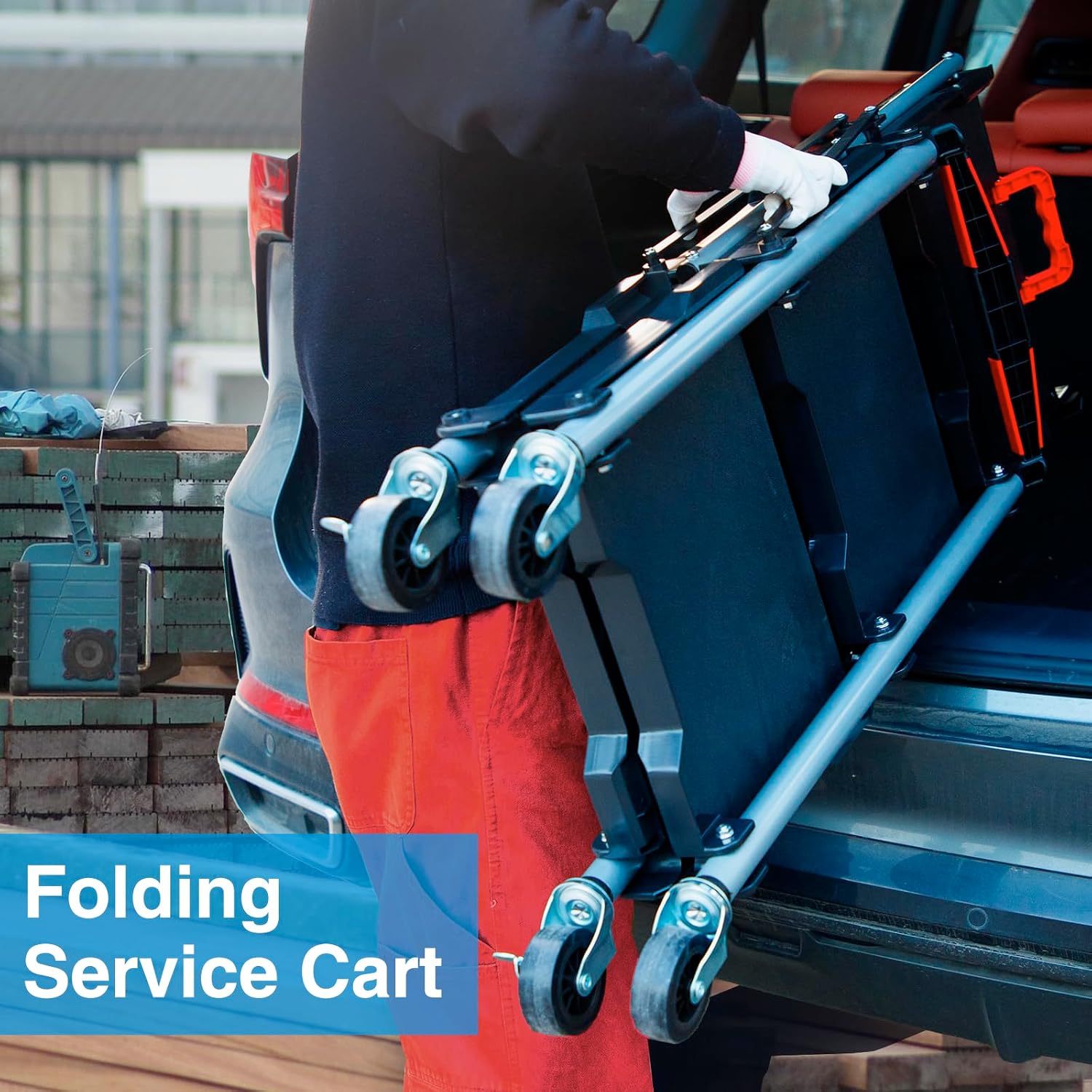 3段折りたたみ式ローリングユーティリティサービスカート 33 - Tools Trolley For Workshop のレビューと価格