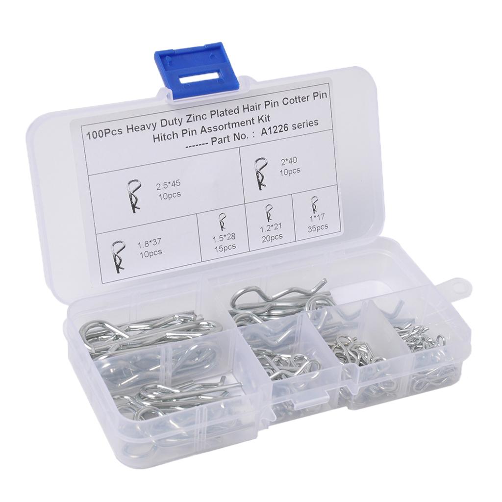 亜鉛メッキ鋼製ヒッチヘアピンコッターロッククリップ詰め合わせ - Tools Box For Workshop のレビューと価格