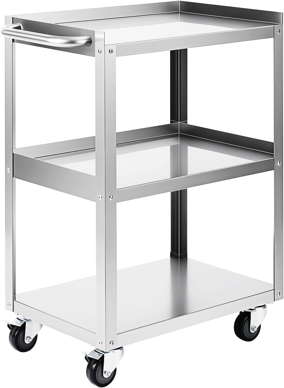 3段ステンレス製ローリングユーティリティカート 24インチ  - Tools Trolley For Workshop のレビューと価格
